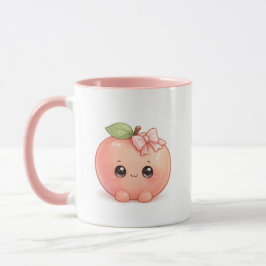 Söt Kawaii Persika Kaffemugg