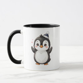 Söt Kawaii Pingvin "Avslappnad med min favoritdryc Mugg