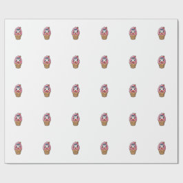 Söt Kawaii Pingvin Glasskon Sommarnöje Presentpapper