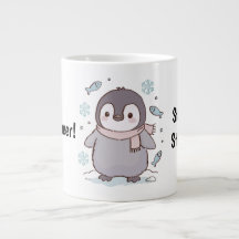 Söt Kawaii Pingvin Mugg – Håll dig mysig, Håll dig