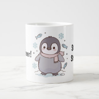 Söt Kawaii Pingvin Mugg – Håll dig mysig, Håll dig Jumbo Mugg
