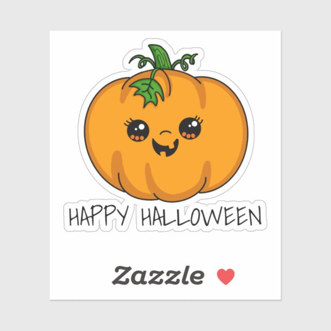 Söt Kawaii Pumpa Halloween Klistermärken (Ark)