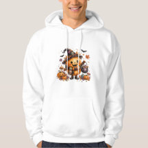 Söt Kawaii Pumpa Häxa Halloween Akvarell Konst