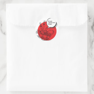 Söt Kawaii Ramen - Rolig Japansk Mat Runt Klistermärke