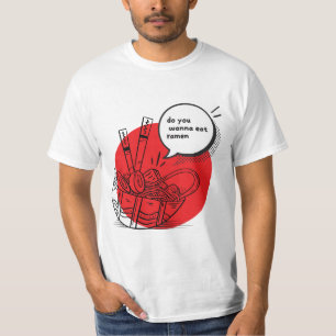 Söt Kawaii Ramen - Rolig Japansk Mat T Shirt