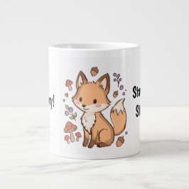 Söt Kawaii Rävmugg – Var smart, Var snäll Jumbo Mugg