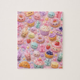 Söt Kawaii Regnbåge Glitter Bubbel Tea Squishies Pussel