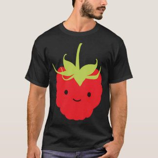 Söt Kawaii Röd Hallon T Shirt