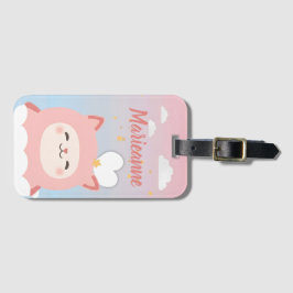 Söt Kawaii Rosa Katt Bagagebricka