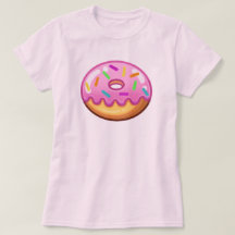 Söt Kawaii Rosa Munk med Strössel