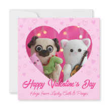 Söt Kawaii Rosa Pastell Hjärtan Alla Hjärtans Dag