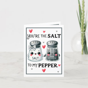 Söt Kawaii Salt och Peppar Tack Kort