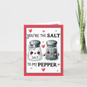 Söt Kawaii Salt och Peppar Tack Kort