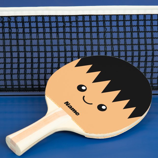 Söt kawaii seriefigur pingis paddel design (Insitu)