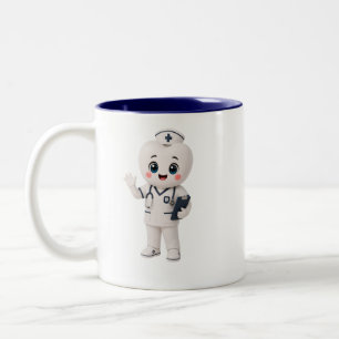 Söt Kawaii Sjuksköterske Mugg Sjuksköterska Gåva