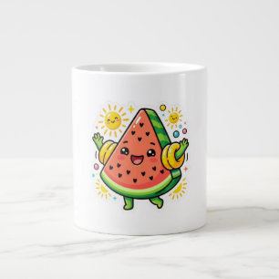 Söt Kawaii Skiva Av Vattenmelon Uppblåsbar Armdeka Jumbo Mugg