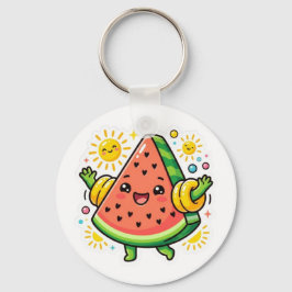 Söt Kawaii Skiva Av Vattenmelon Uppblåsbar Armdeka Nyckelring