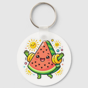 Söt Kawaii Skiva Av Vattenmelon Uppblåsbar Armdeka Nyckelring