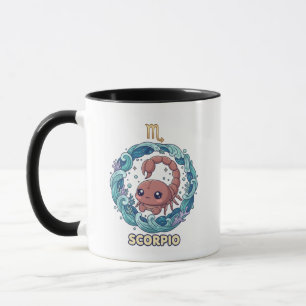 Söt Kawaii Skorpion Zodiak-tecken Mugg