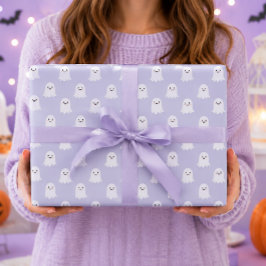 Söt Kawaii Spök Halloween Mönster Presentpapper