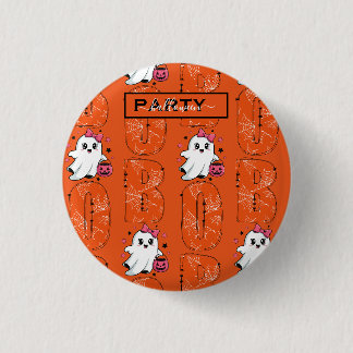 Söt Kawaii Spöke “Boo” Halloween-design Knapp