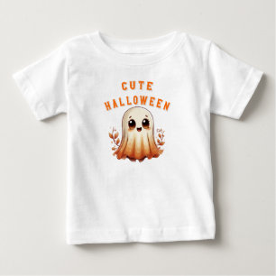 Söt Kawaii Spöke Med Höstlöv Halloween 👻 T Shirt