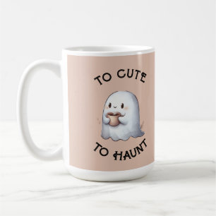 Söt Kawaii Spöke som Håller i Kaffe Vattenfärg Kaffemugg