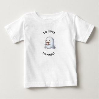 Söt Kawaii Spöke som Håller i Kaffe Vattenfärg  T Shirt