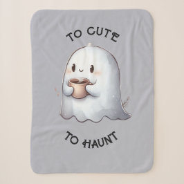 Söt Kawaii Spöke som Håller Kaffe Vattenfärg