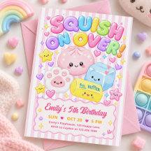 Söt Kawaii Squishies Flickas Födelsedagsfest