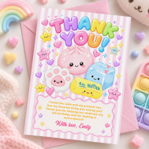 Söt Kawaii Squishies Flickas Födelsedagsfest
