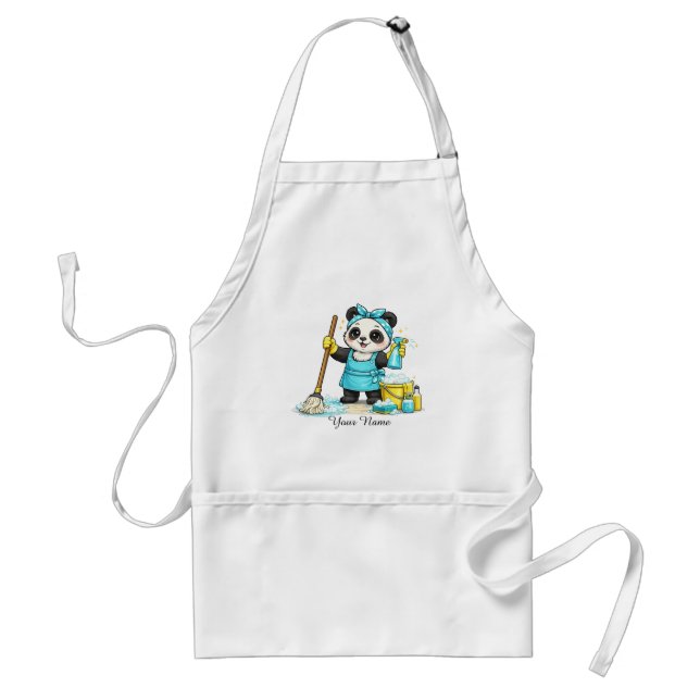 Söt Kawaii Städpanda Förkläde (Framsidan)
