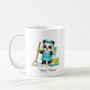 Söt Kawaii Städpandasticker Kaffemugg