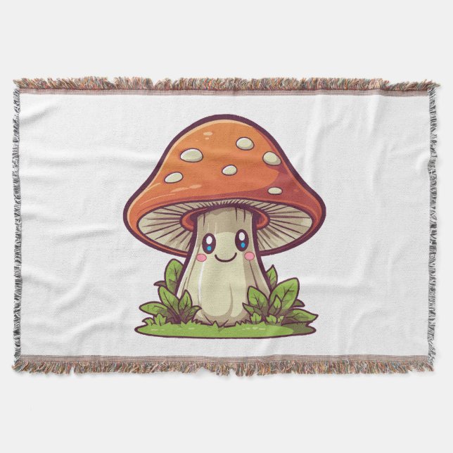 Söt kawaii stil, Svampplockning Filt (Framsidan)