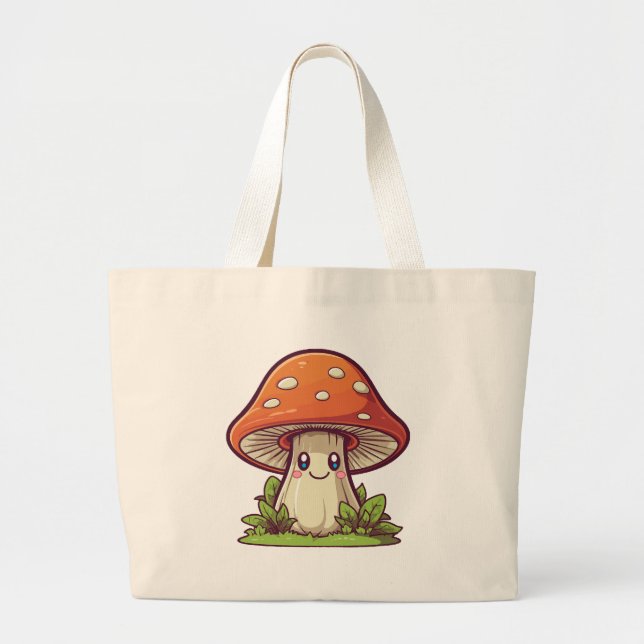 Söt kawaii stil, Svampplockning Jumbo Tygkasse (Framsidan)