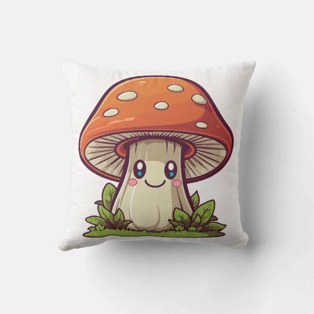 Söt kawaii stil, Svampplockning Kudde (Baksida)