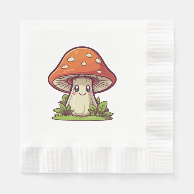 Söt kawaii stil, Svampplockning Pappersservett (Framsidan)