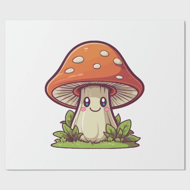 Söt kawaii stil, Svampplockning Presentpapper (Platt)