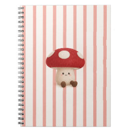 Söt Kawaii Svamp Spiral Anteckningsbok