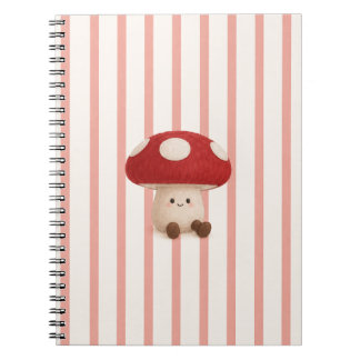 Söt Kawaii Svamp Spiral Anteckningsbok