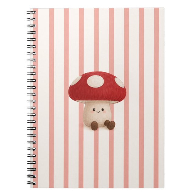 Söt Kawaii Svamp Spiral Anteckningsbok (Framsidan)
