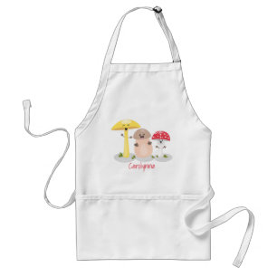 Söt kawaii svamp svamp förkläde