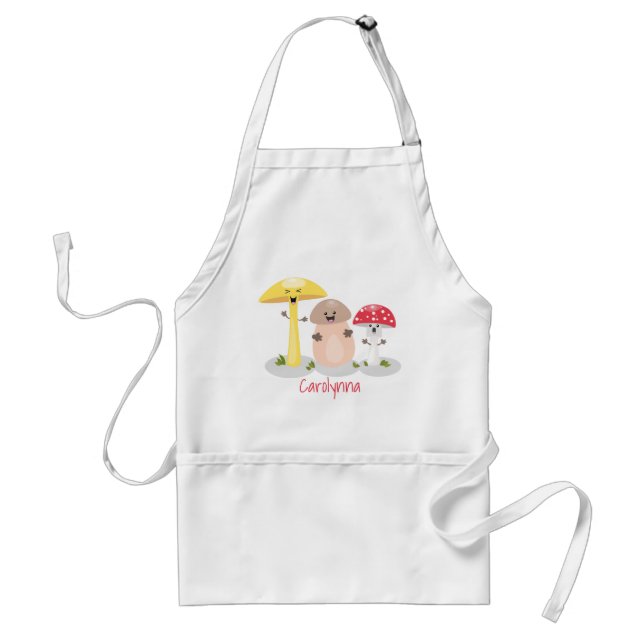 Söt kawaii svamp svamp förkläde (Framsidan)