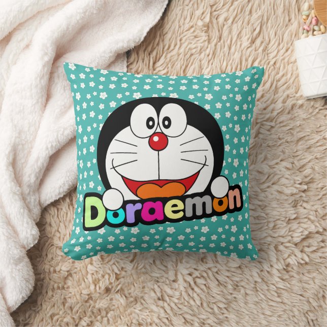 Söt Kawaii Svart Doraemon Anime Kudde (Filt)