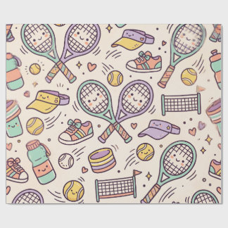 Söt Kawaii Tennisälskare Pastell Presentpapper