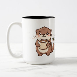Söt Kawaii Utter Latte-Mugg Två-Tonad Mugg