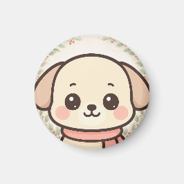 Söt Kawaii Valp Ansiktsmagnet Magnet