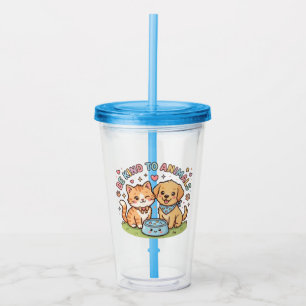 Söt Kawaii Var Snäll Mot Djur Söt Katt och Klister Take Away Mugg