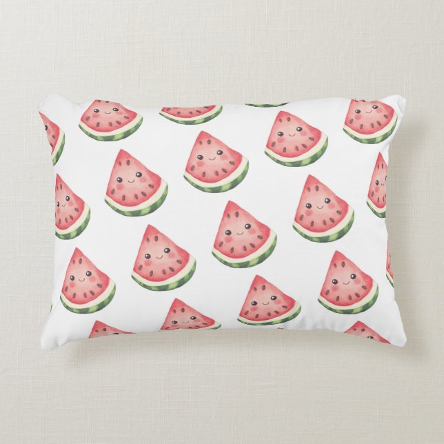 Söt Kawaii Vattenmelon Kastkudde  Prydnadskudde (Framsidan)