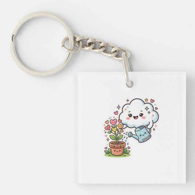 Söt Kawaii Växt Vänlighet Söt Moln och FSticker (Framsidan)